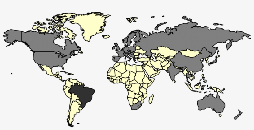 Mapa Mundi Mostrando Os Países Que Já Possuem Planos - Custom Africa Shower Curtain, transparent png