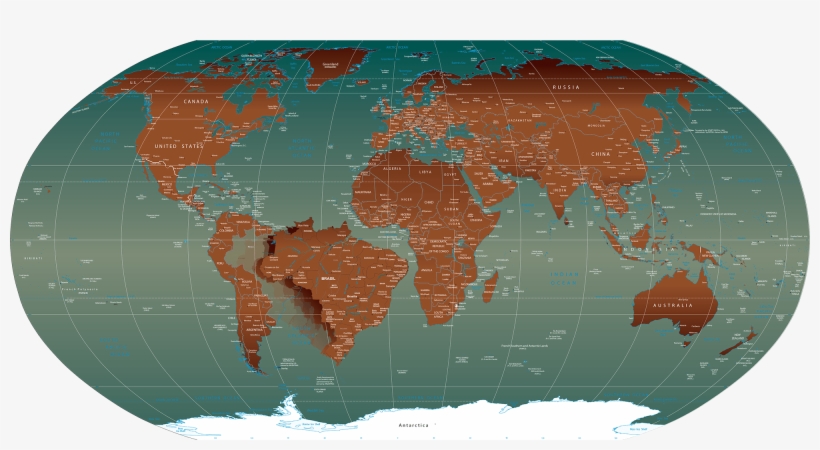 Papel De Parede Mapa Mundi Político - Mapa Mund Politico Do Brasil, transparent png