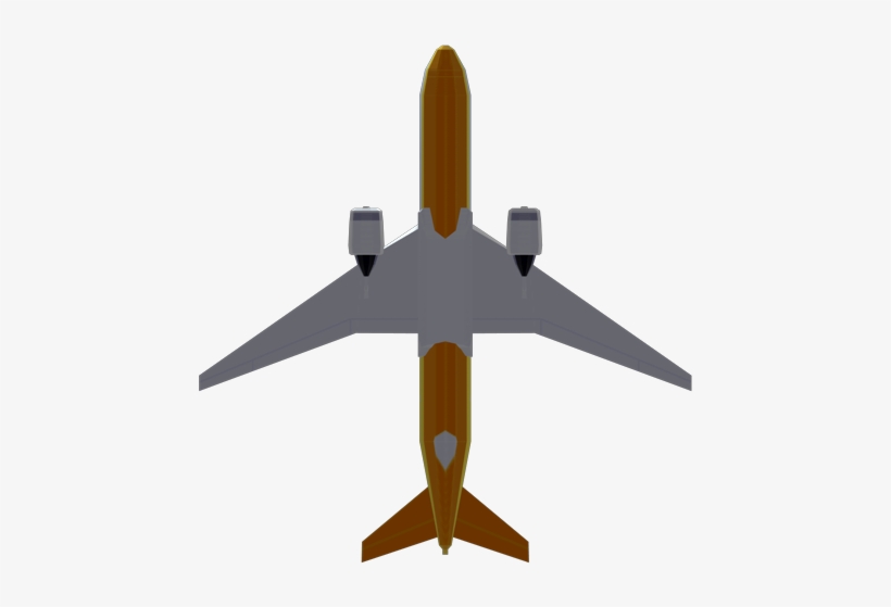 Low-poly Perspective - Airplane Silhouette, transparent png
