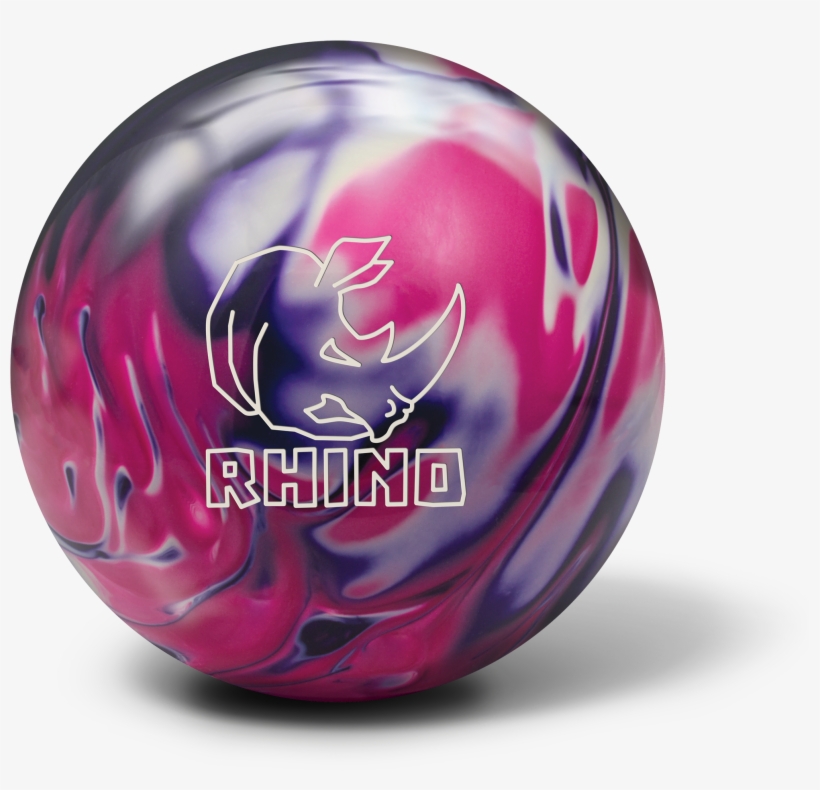 Brunswick Rhino Purple/ Pink/ White - Rhino Bowling Ball Purple Pink, transparent png