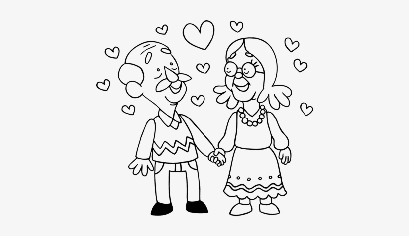 Coloring Pics Grandparents, transparent png