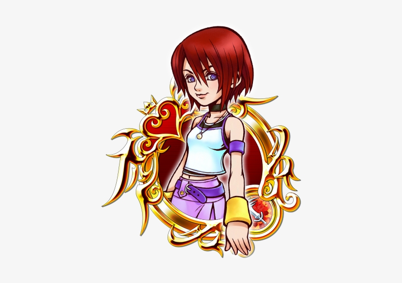 And Here's Kairi With Blue Eyes - Kingdom Hearts Stained Glass Ex, transparent png