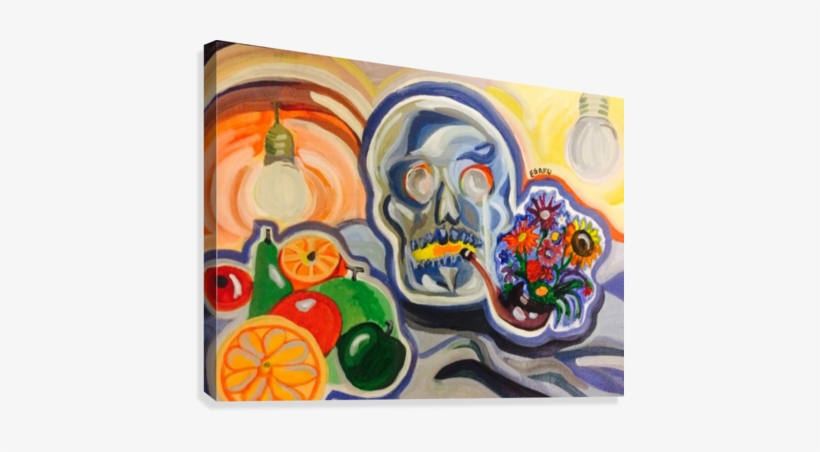 Flowers In A Dead Pipe Canvas Print - Modern Art, transparent png
