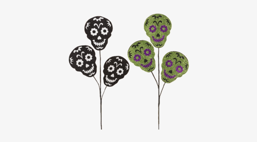 Gerson Company 25" Day Of The Dead Skull Spray Set, transparent png