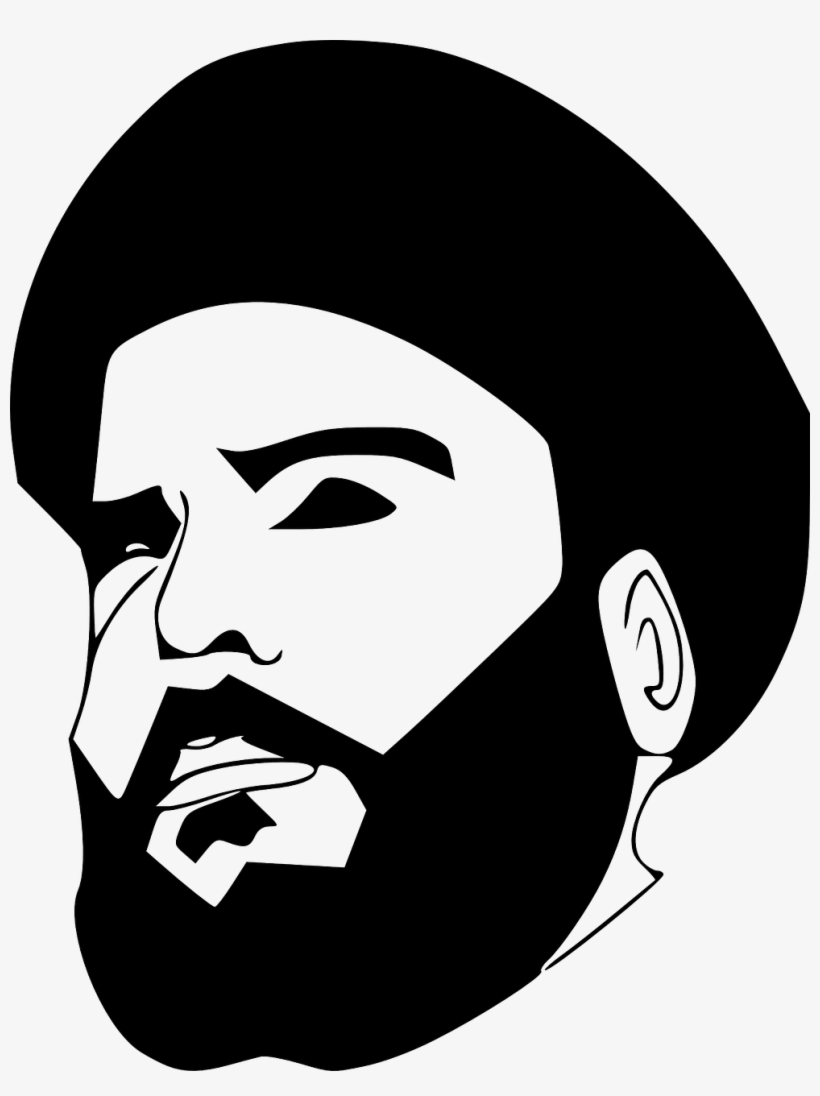 Beard Art Black White Png, transparent png