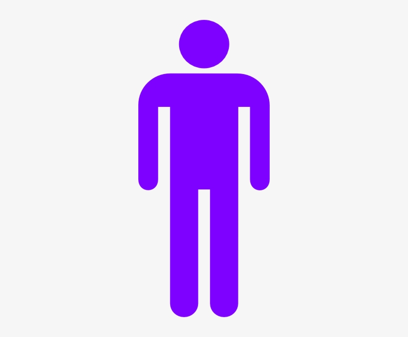 People Silhouette Clipart Stick Figure - Man Icon Png Purple, transparent png