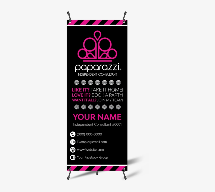 Paparazzi Vertical Banner With X-banner Stand - Paparazzi The Golden Globetrotter Bracelet, transparent png