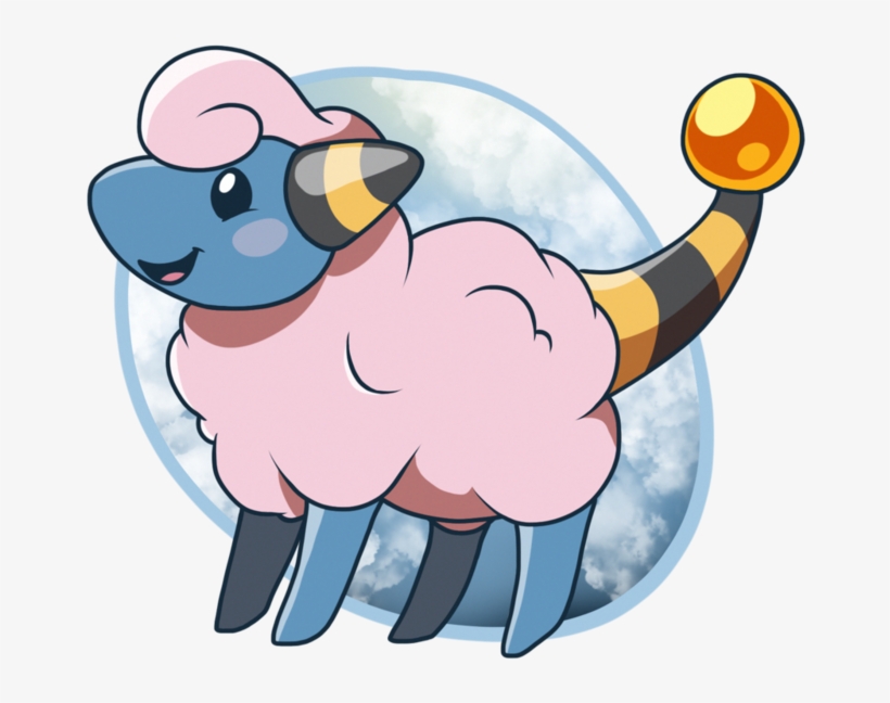 Shiny Mareep For @gothita I'm Gonna Do My Best To Get - Cartoon, transparent png