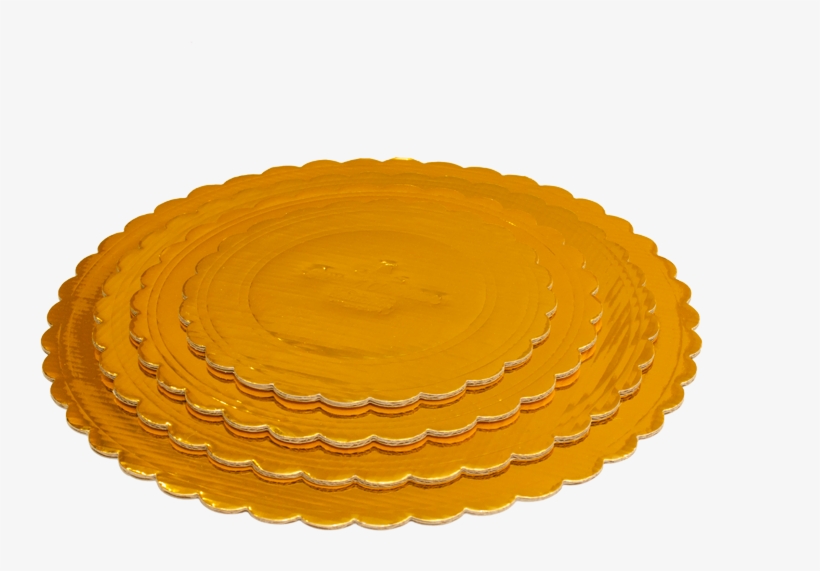 Sweet Carrier Collection Gold Embossed Scalloped Cake - Gold, transparent png