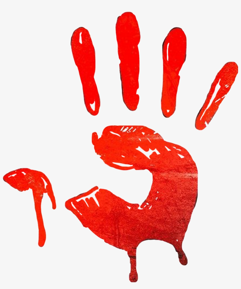 Bloody Hands Handprint Halloweentime Halloween Hallowee - Halloween, transparent png
