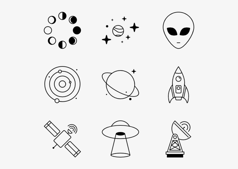 Space 30 Icons - Clip Art, transparent png