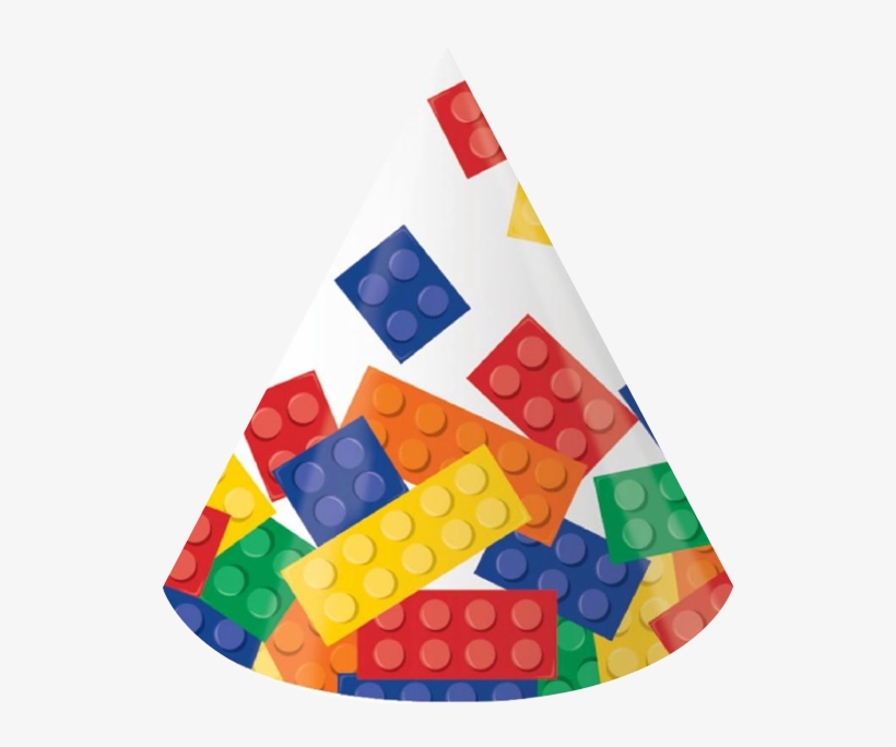 Block Lego Party Hats - Lego Party Plates, transparent png