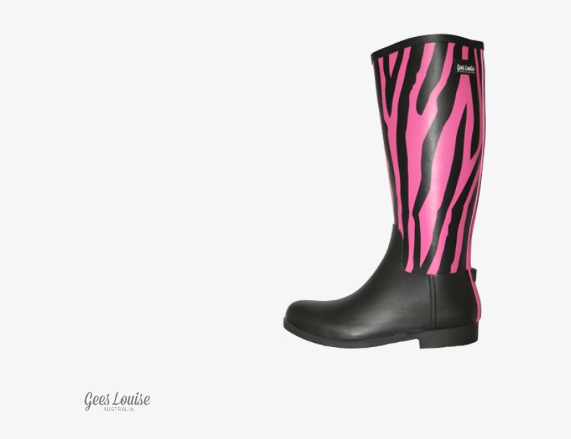 Gees Louise Electric Pink Zebra - Riding Boot, transparent png