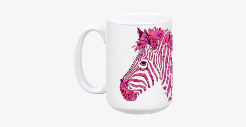 Pink Zebra Mug - Mug, transparent png
