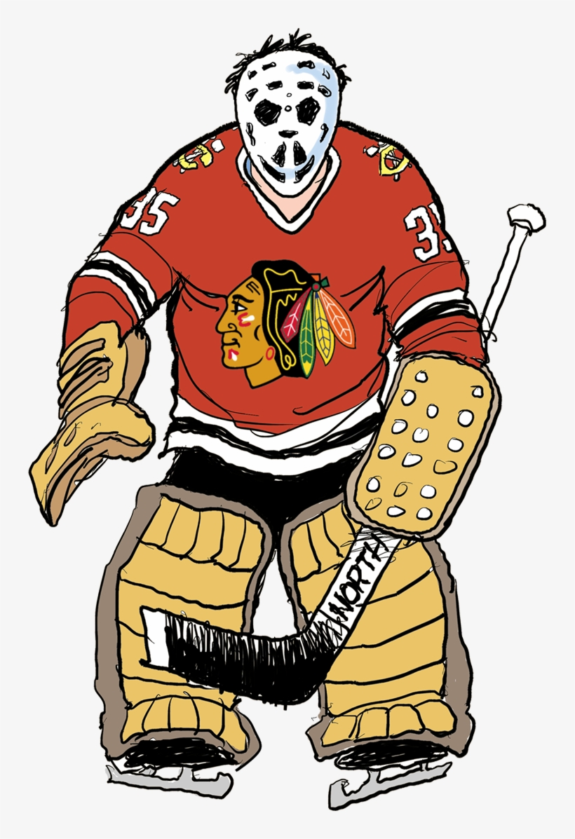Tony Esposito - Chicago Blackhawks Black-red Premium 3' X 5' Flag, transparent png