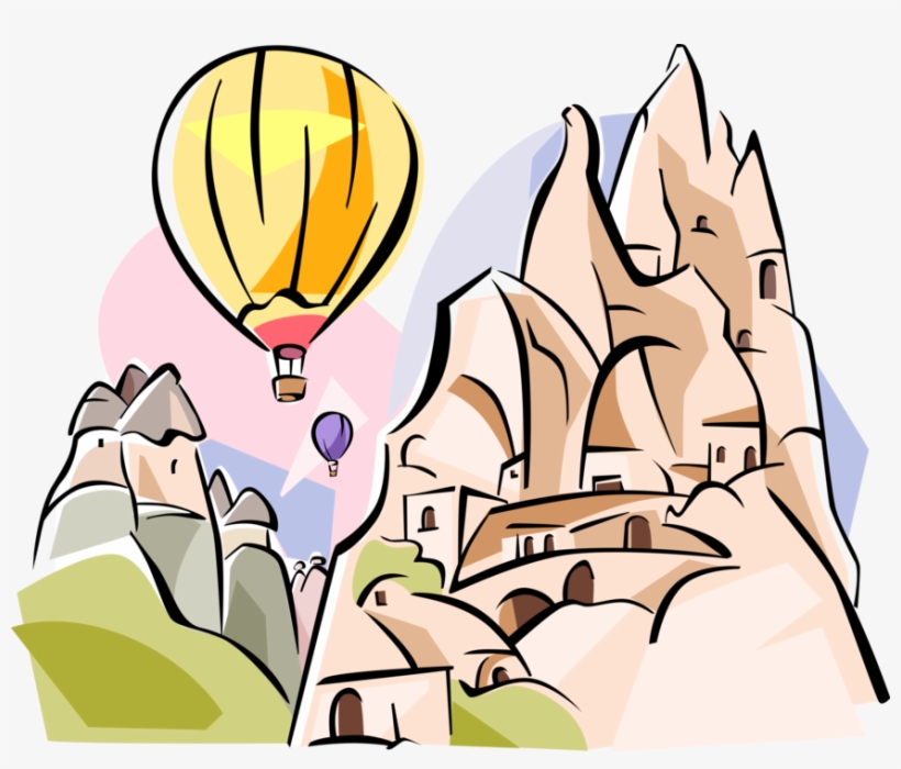 Vector Illustration Of Goreme "fairy Chimney" Rock - Goreme Clipart, transparent png