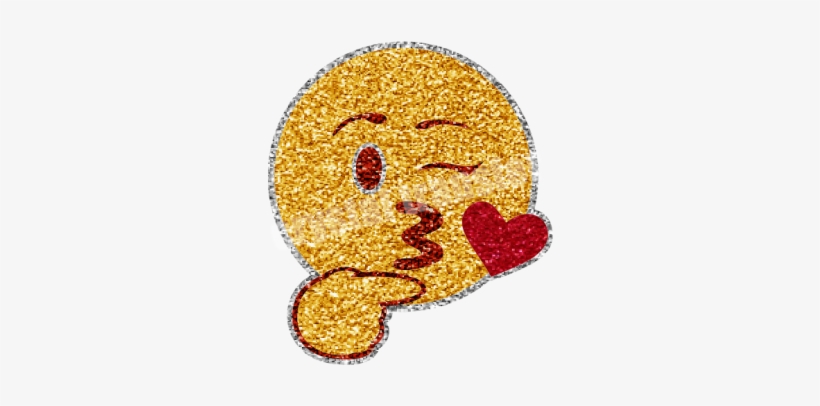 Love Emoji Glitter Transfer Hot Fix Custom Design - Love Emoji Glitter, transparent png