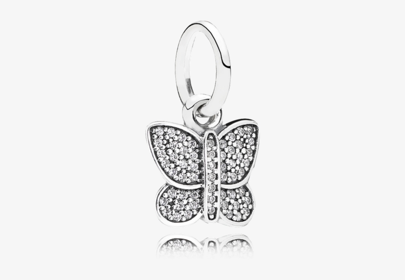 Sparkling Butterfly, Clear Cz - Pandora Sparkling Butterfly Pendant Charm, transparent png