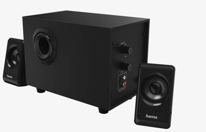 1 Sound System, Black - Hama 2.1-sound-system Ba-2112, transparent png