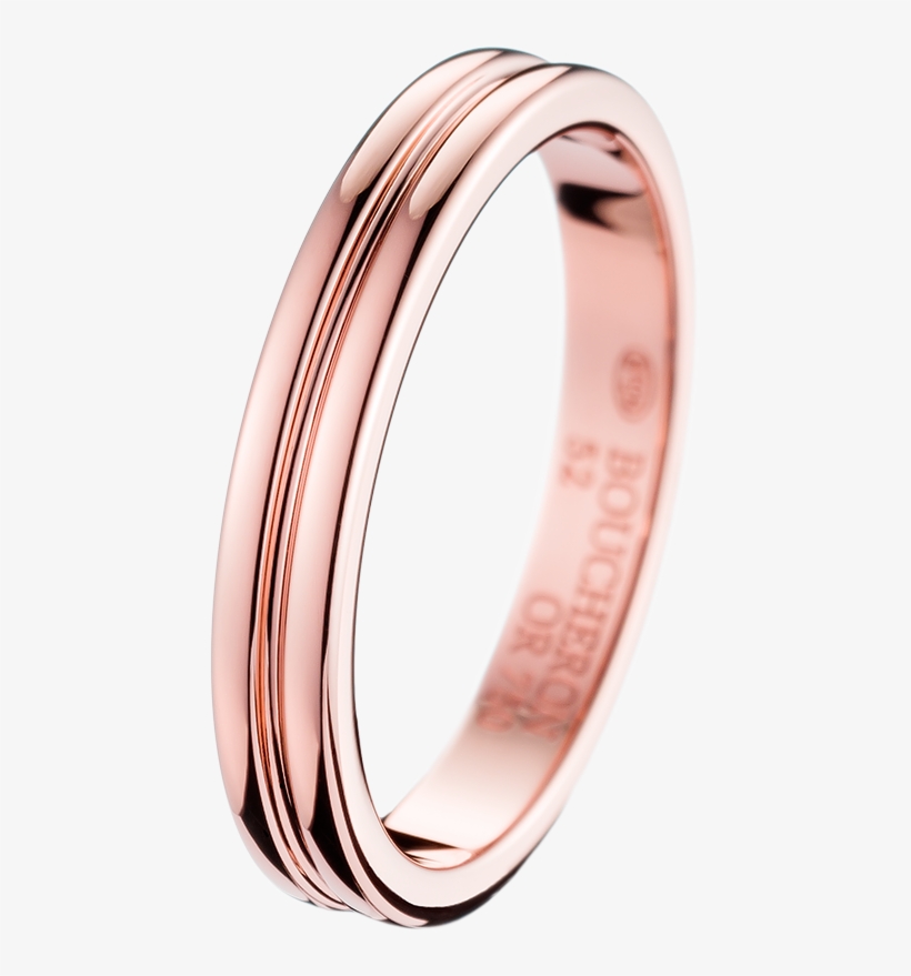 Godron Pink Gold Small Wedding Band - Alliance Homme Or Rose, transparent png