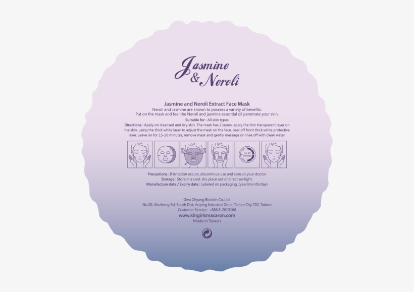 Kingirls Jasmine And Neroli Extract Face Mask - Face, transparent png