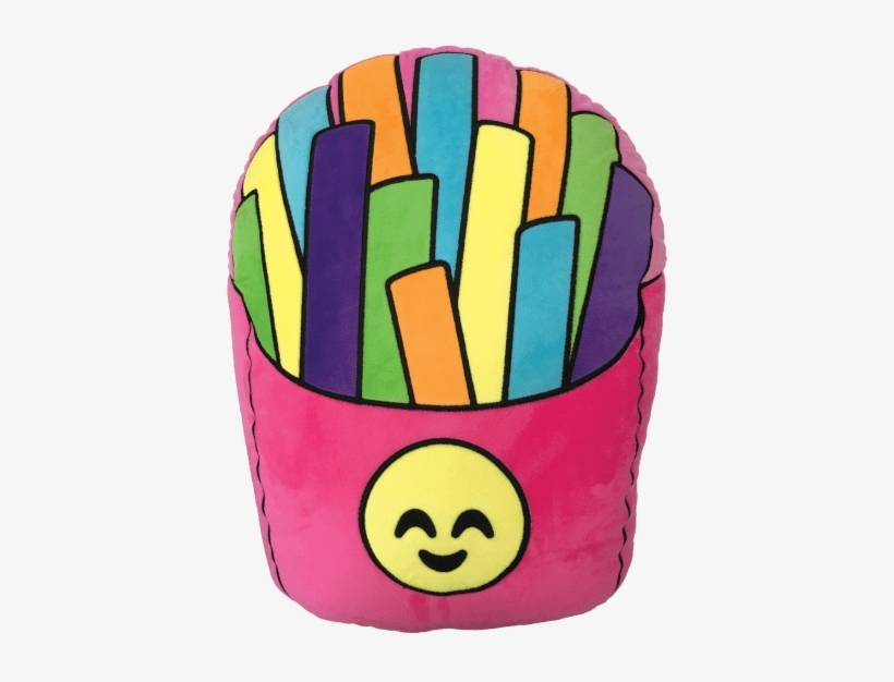 Emoji Fries Scented Embroidered Pillow - Cartoon, transparent png