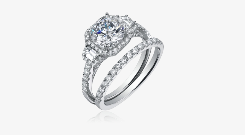 Brand Name Designer Jewelry In Winona, Minnesota - Sylvie Sy172 Three Stone Diamond Engagement Ring, transparent png