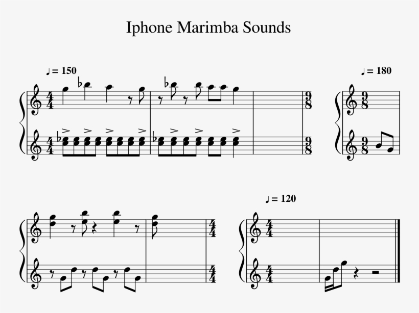 Iphone Marimba Sounds Sheet Music For Percussion Musescore Modern