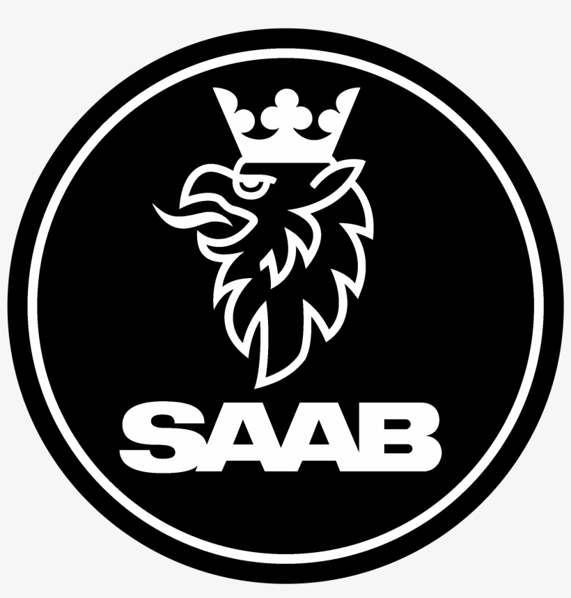 Saab Logo Black And White - Logo Saab, transparent png