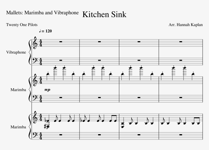 Kitchen Sink Sheet Music Composed By Arr - Anathema Piano Sheet Music, transparent png