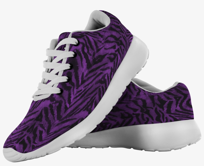 Matsu Royal Purple Bengal Tiger Striped Unisex Running - Shoe, transparent png