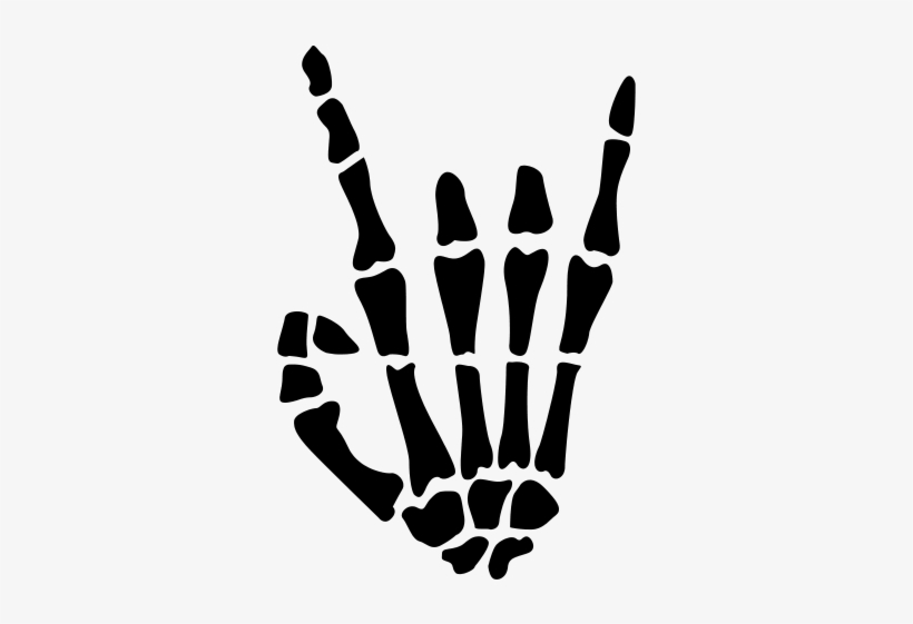 Mano Cornuta Aus Knochen Auf Dein T-shirt - Middle Finger, transparent png