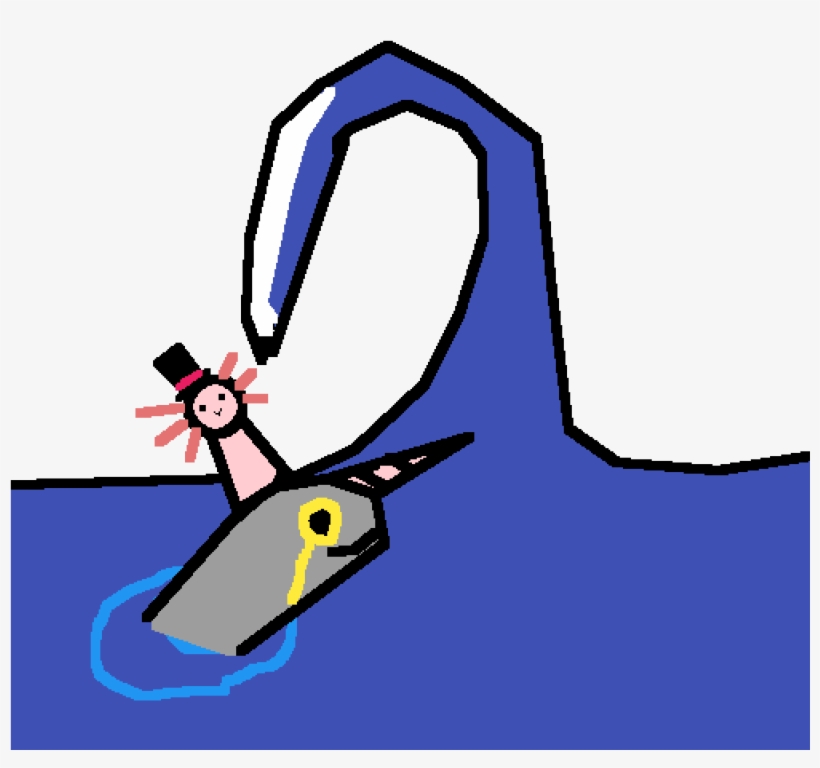 Axolotl On A Narwhal, transparent png