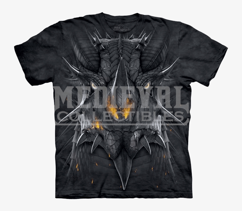 Dragon Face T-shirt - Black Pug Face Tshirt, transparent png