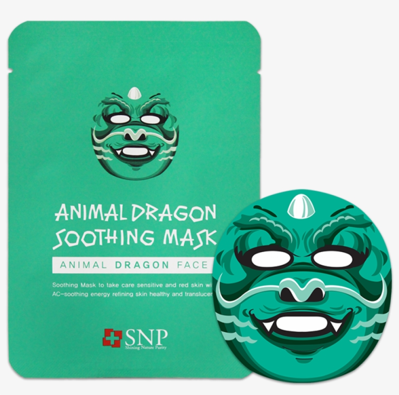 Snp Animal Dragon Soothing Mask 25ml - Snp Animal Dragon Soothing Mask 750mg (1 Piece), transparent png