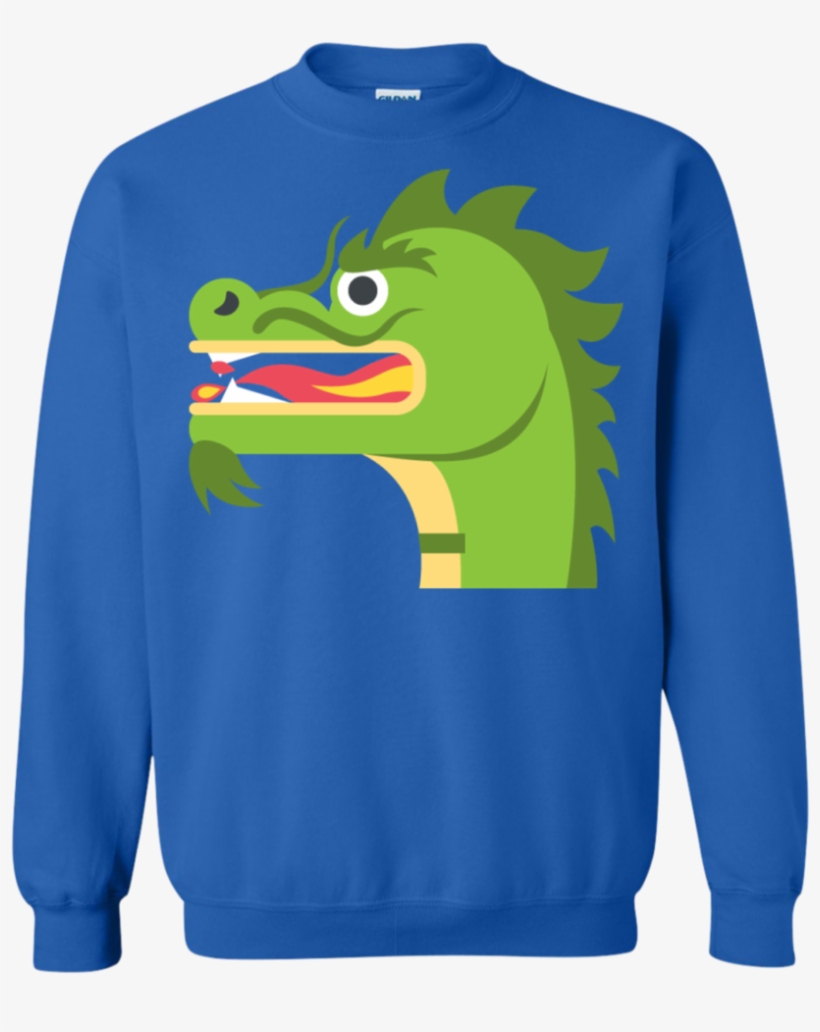 Dragon Face Emoji Sweatshirt - Shirt, transparent png