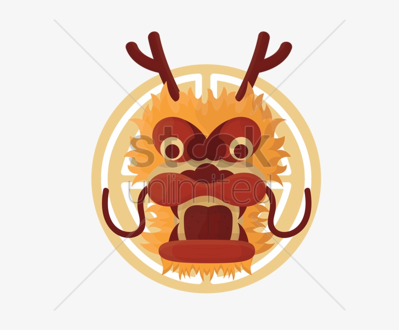 Chinese Dragon Face V矢量图形 - Vector Graphics, transparent png