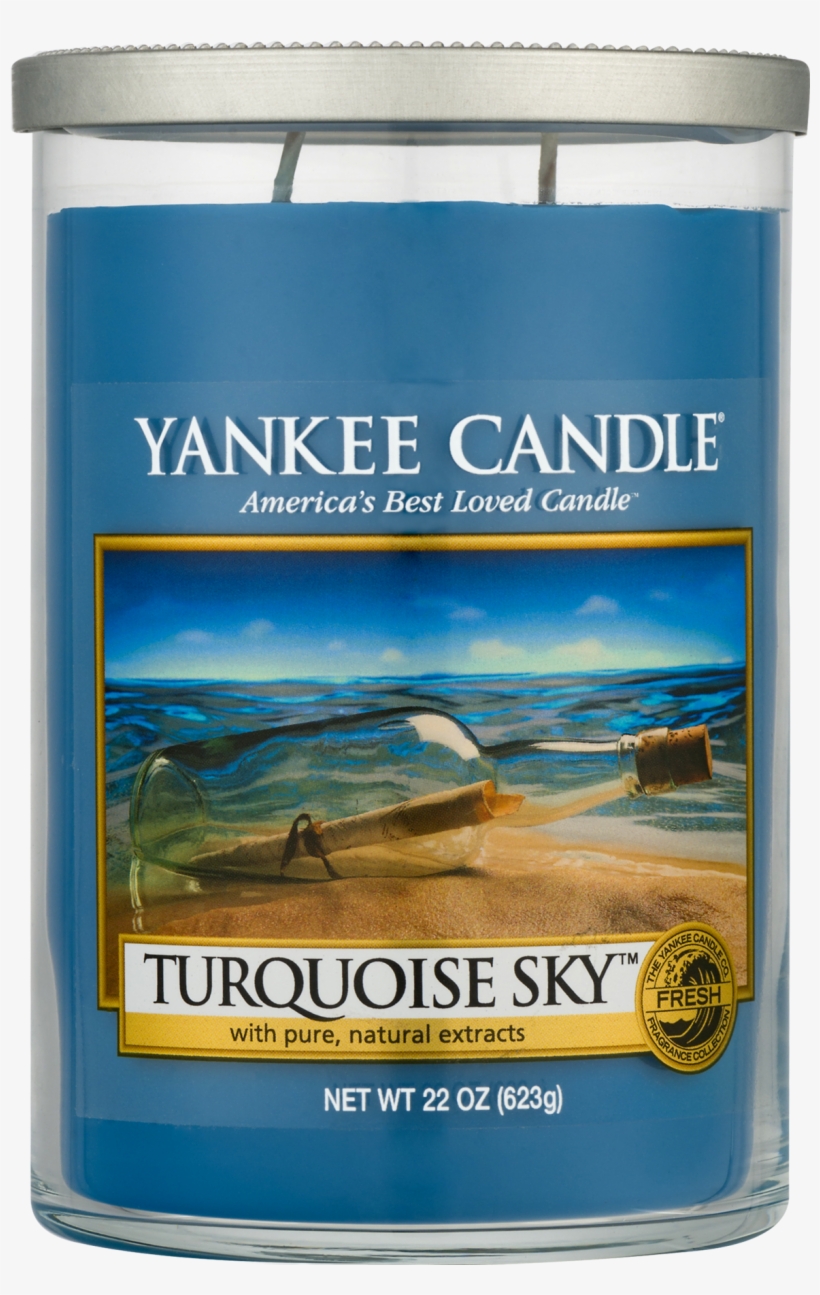 Yankee Candle Turquoise Sky Décor Small Pillar Candle, transparent png