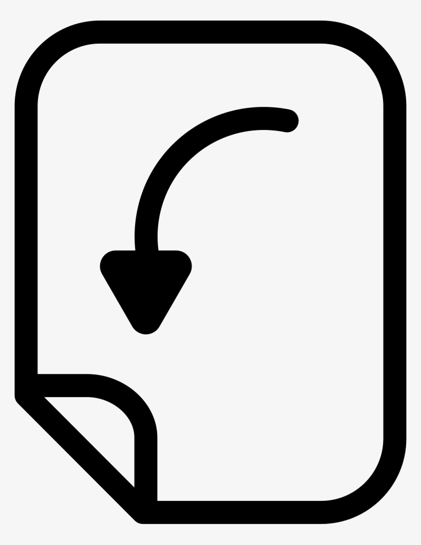File Rounded Rectangular Symbol With Down Arrow Comments - Symbol, transparent png