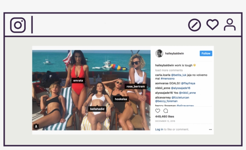 5 - Hailey Baldwin Ig 2016, transparent png