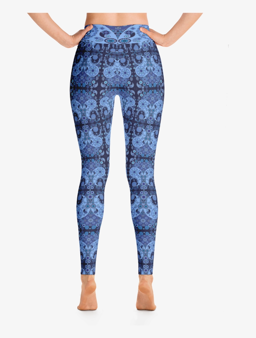 Blue Paisley Pattern Yoga Leggings - Baltimore Raben Yoga Leggings - Frauen Nfl Fan Gear, transparent png