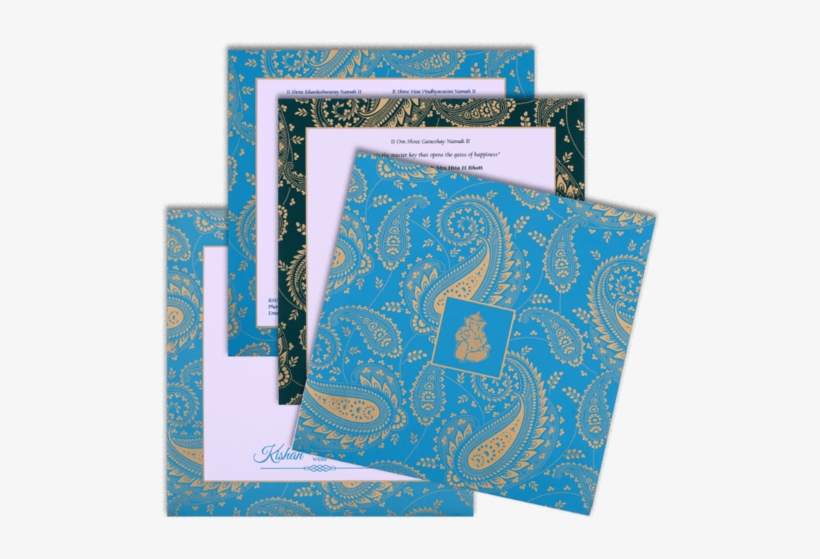 Paisley Pattern Design Square Custom Invitation, Size - Indian Wedding Cards Design, transparent png