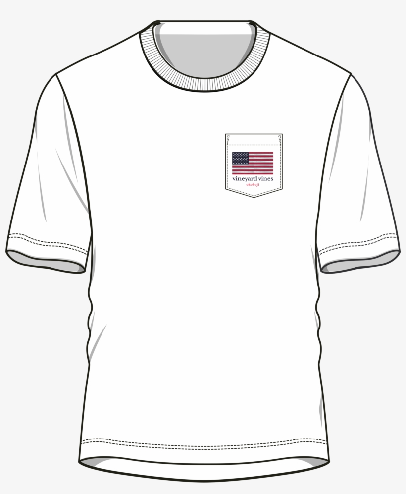 Vineyard Vines Okoboji Usa Flag Tee - Okoboji, transparent png