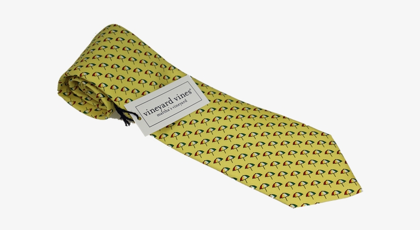 Arnold Palmer Umbrella Vineyard Vines Silk Tie- Yellow - Necktie, transparent png