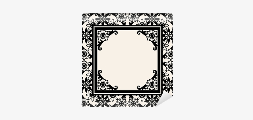 Ornate Baroque Frame Design, Vector Image Wall Mural - Vector Graphics, transparent png