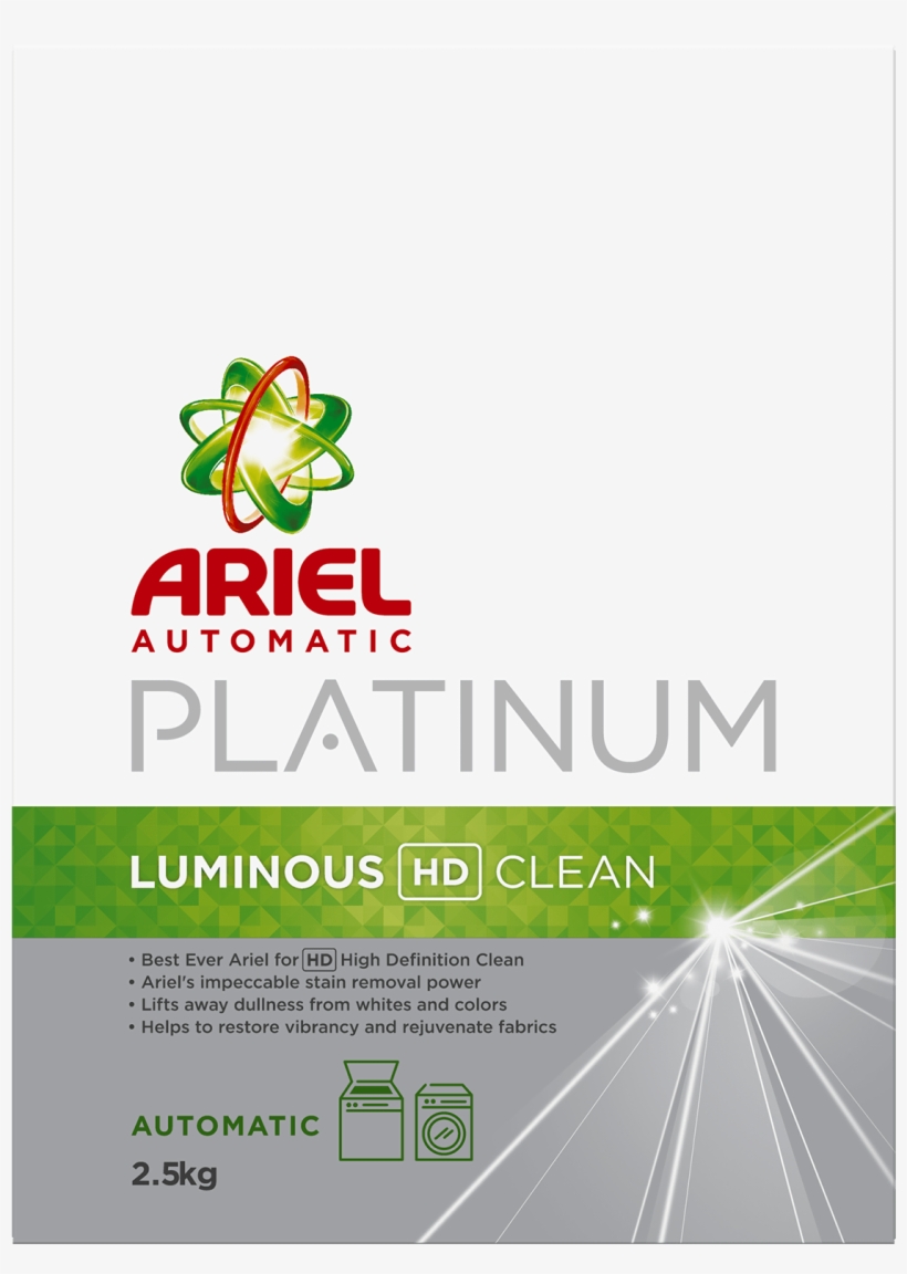 Ariel Platinum Luminous Hd Clean Automatic Washing - Ariel Matic Top Load Detergent Powder, transparent png