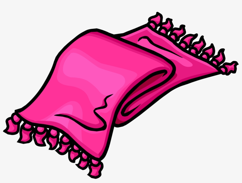 Pink Designer Scarf Clothing Icon Id 3013 - Pink Scarf Clipart, transparent png