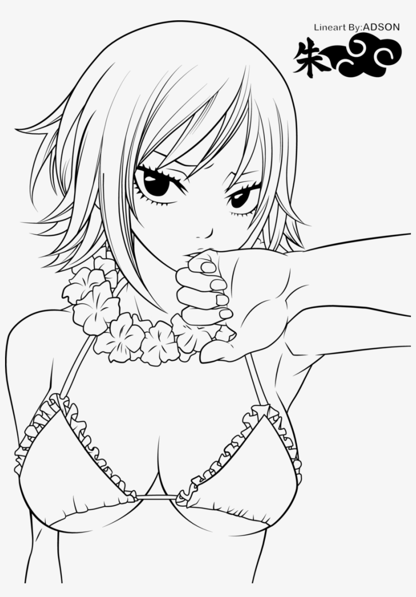 Sexy Juvia Loxar Lineart By *adsontaicho On Deviantart - Juvia Lineart, transparent png