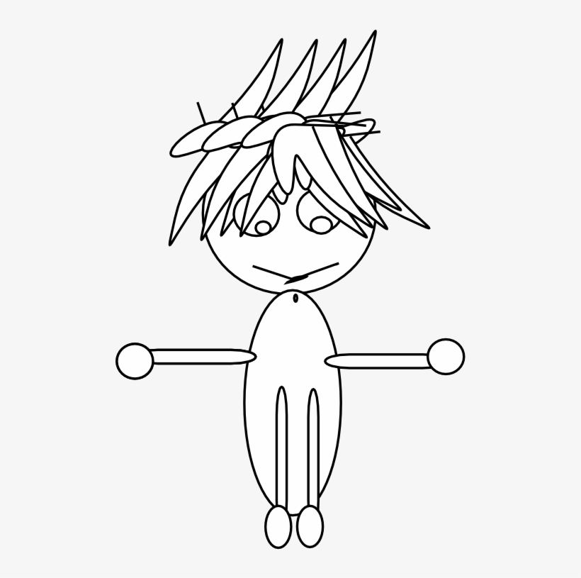 Anime Character Art 59 Black White Line Art 555px - Gumball Machine, transparent png