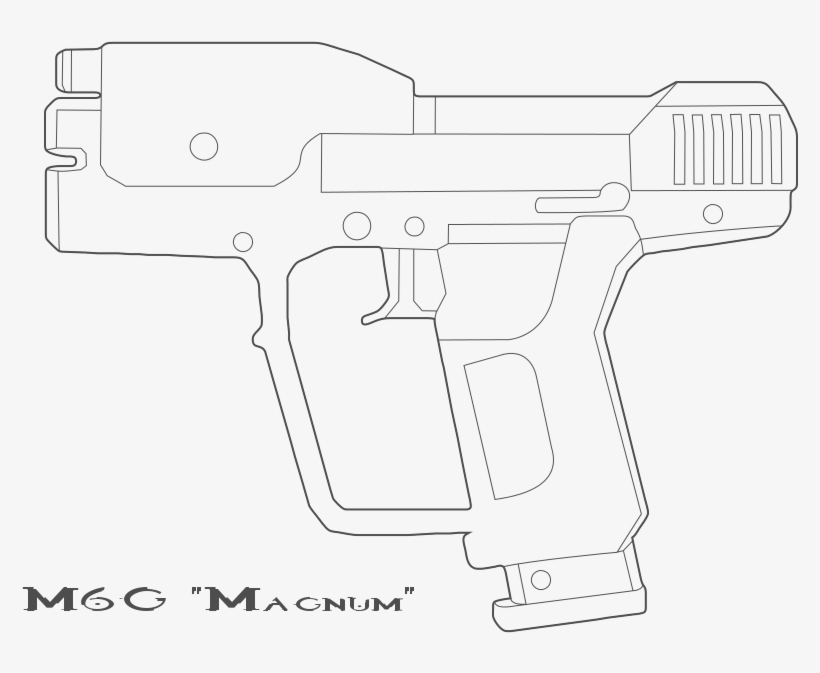 M6g Magnum - Halo, transparent png